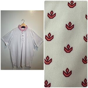 Greyson Golf Polo Pink Floral Men's Size XXL Golf Flag